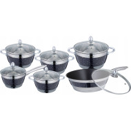 ZESTAW GARNKÓW 12 SZT MARMUR CZARNY ZL-8105