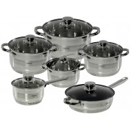 ZESTAW GARNKÓW ZE STALI NIERDZEWNEJ 12 CZĘŚCI EB 2001